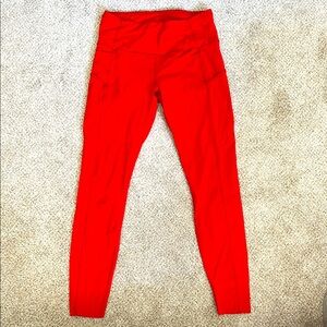 Lululemon Athletica Red Leggings Canada Edition
